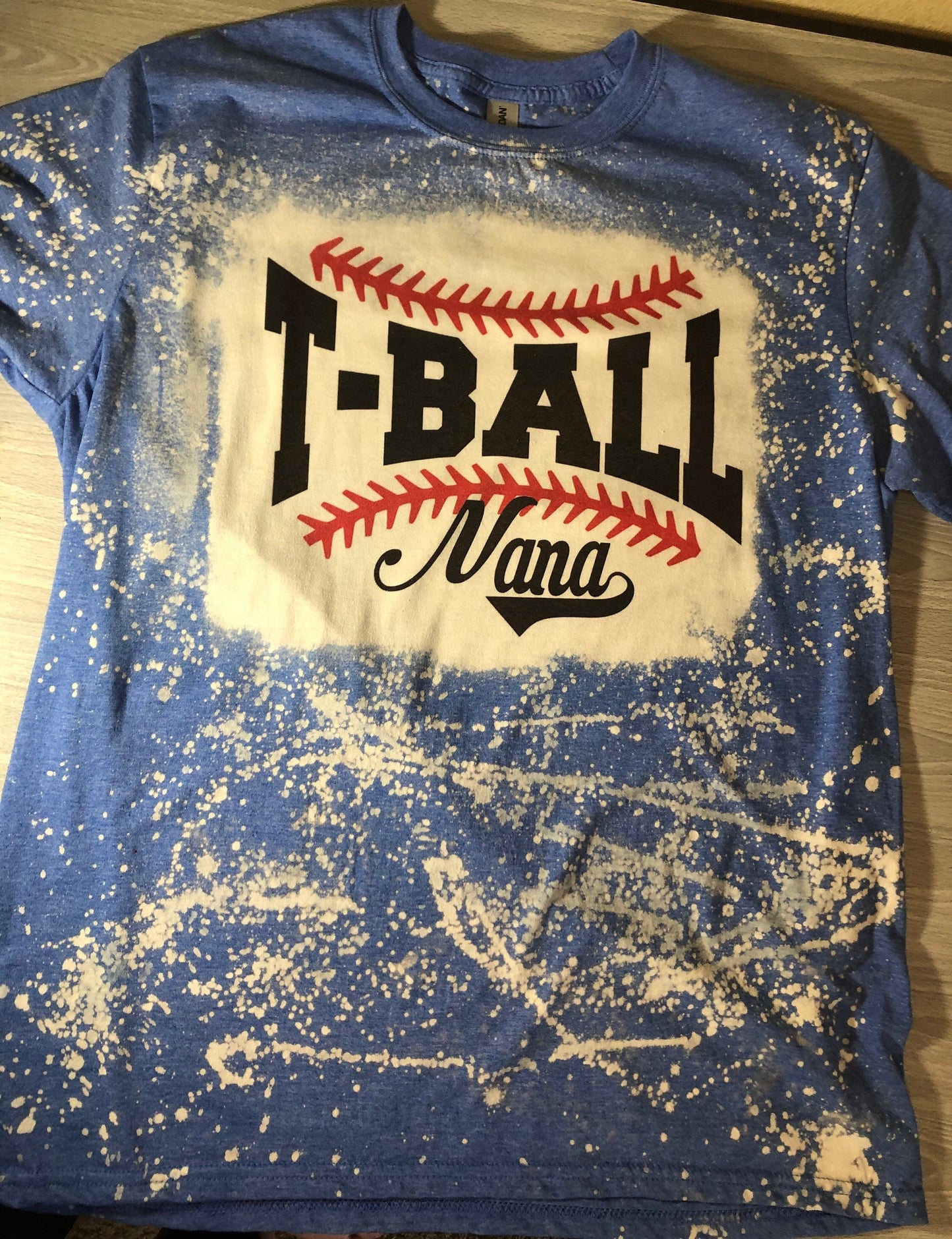 T-Ball Mom Shirt Bleached - Liv's Boutique