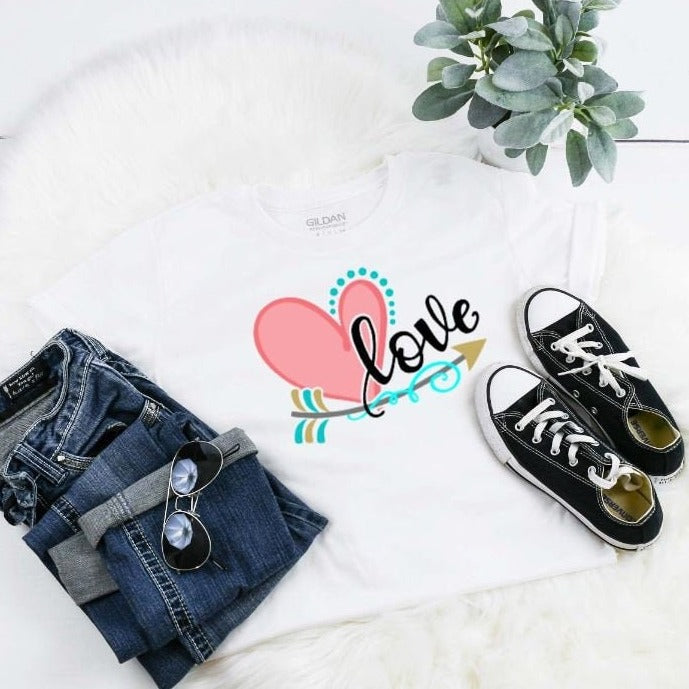 Valentine Shirt for Women, Love Heart Shirt, Valentine's Gift for Her - Liv's Boutique