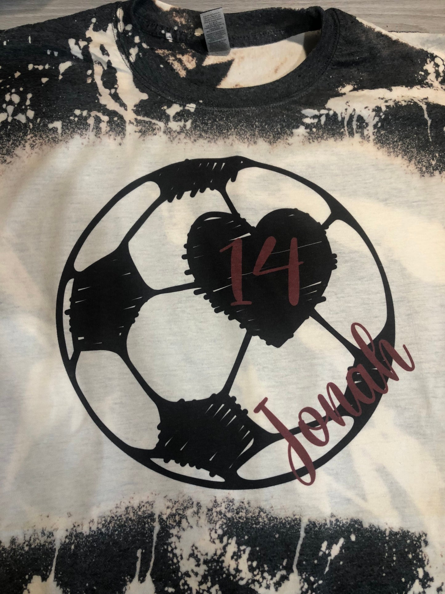 Soccer Shirt Bleached ~ Custom Name and Number - Liv's Boutique