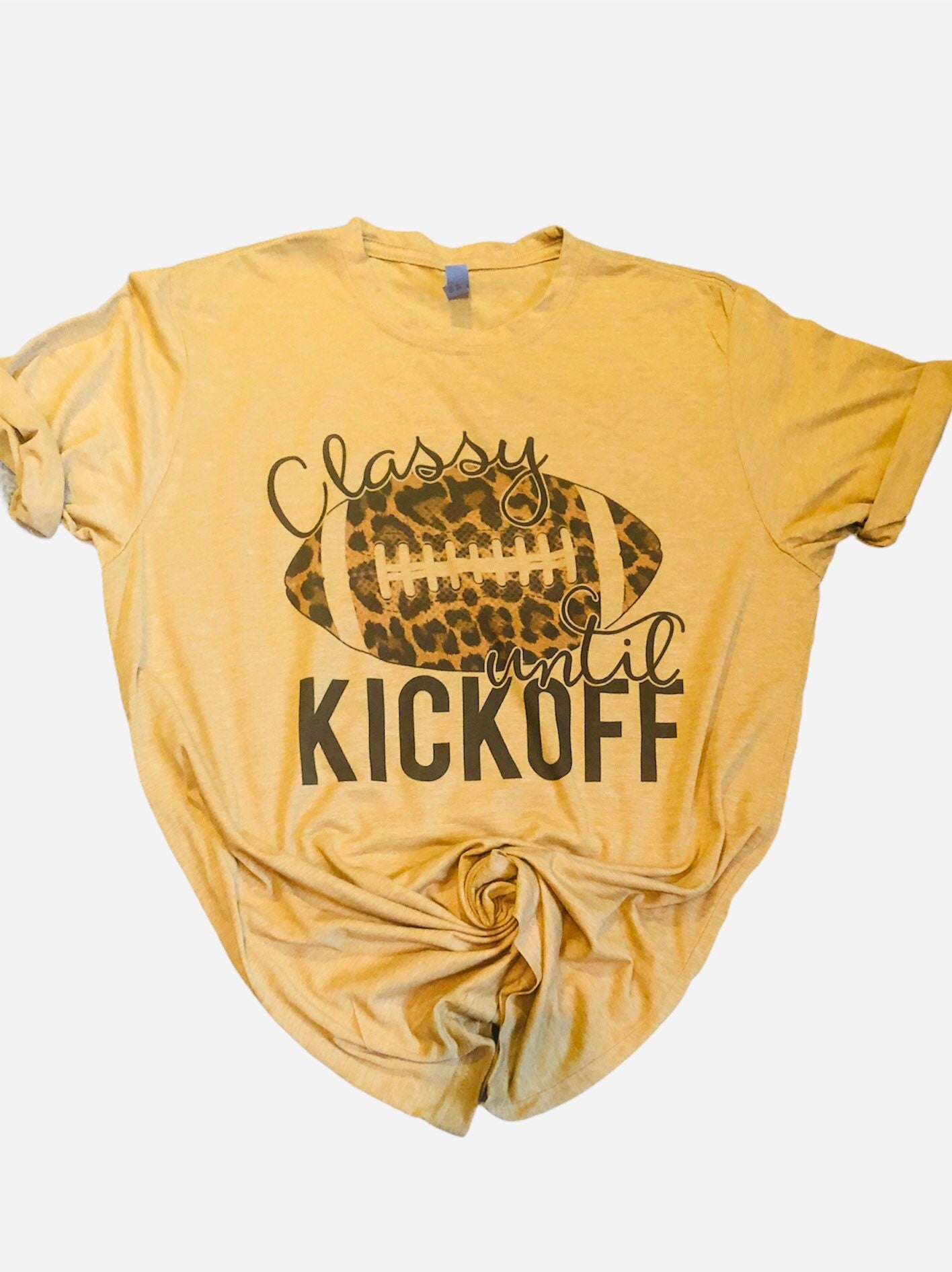 Classy Until Kickoff Bleached Shirt - Liv's Boutique