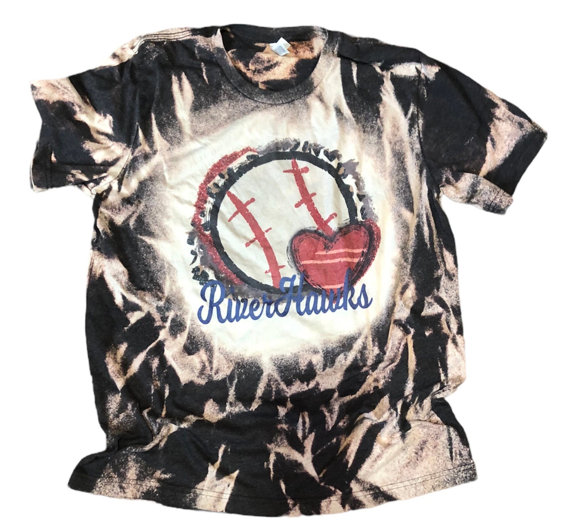 Baseball Mom Shirt Bleached (Custom Team Name & Number) - Liv's Boutique