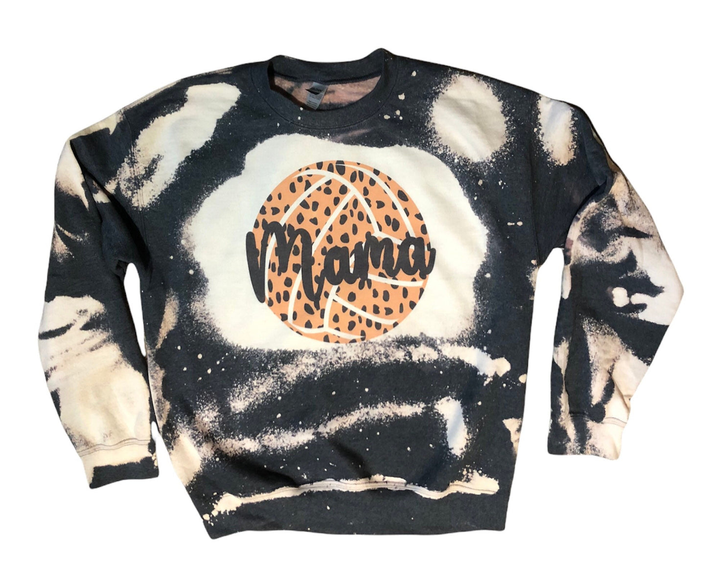 Basketball Mama Bleached Leopard Crewneck Sweatshirt