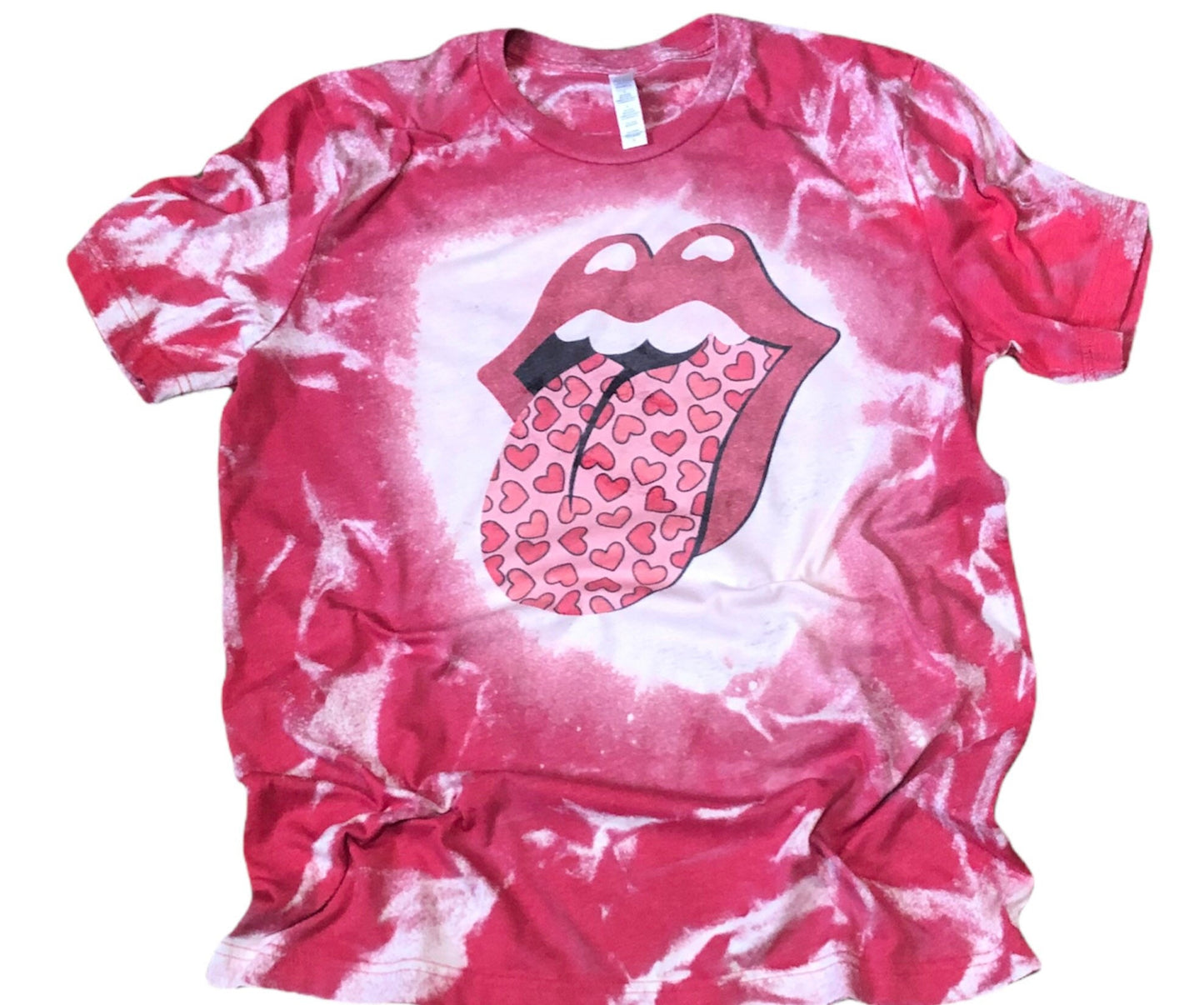 Valentine Candy Tongue Bleached T-Shirt or Sweatshirt - Liv's Boutique