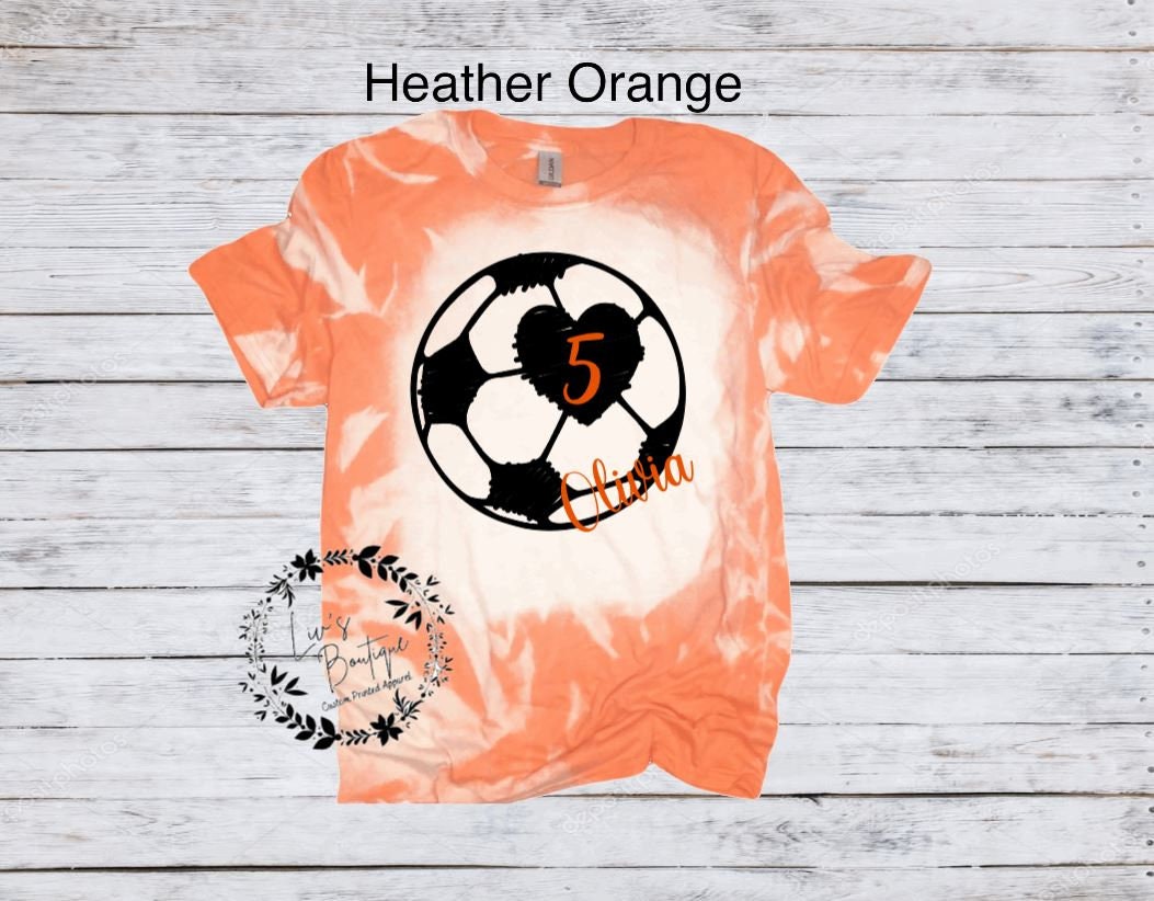 Soccer Shirt Bleached ~ Custom Name and Number - Liv's Boutique