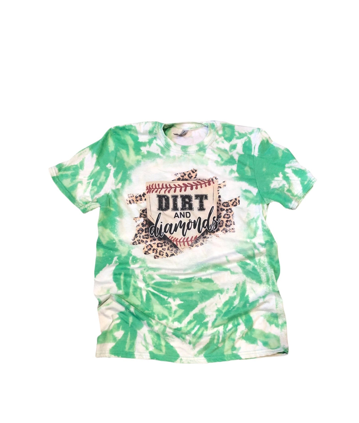 Baseball Mom Dirt and Diamonds Bleached Shirt - Liv's Boutique