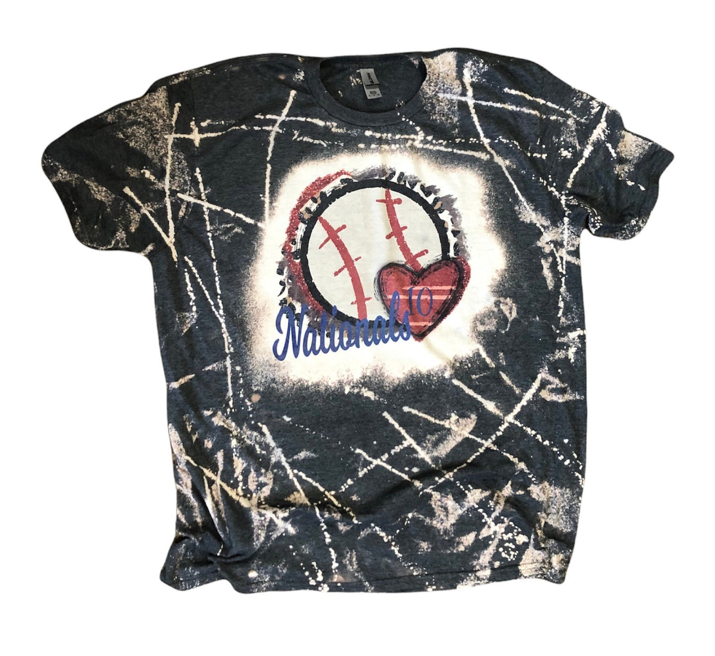 Baseball Mom Shirt Bleached (Custom Team Name & Number) - Liv's Boutique