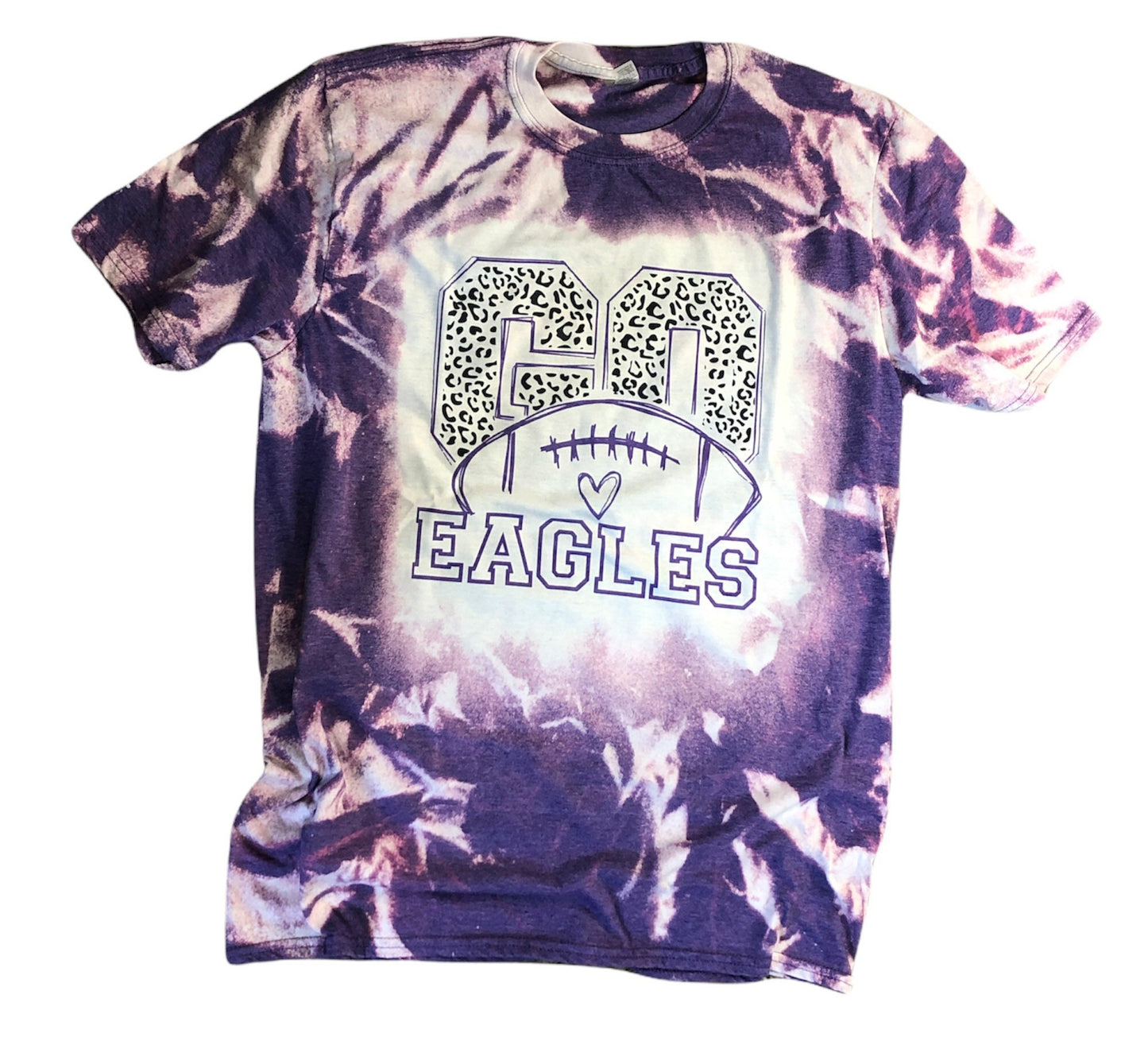 Football Mom Shirt Bleached ~ Go Team Name - Liv's Boutique