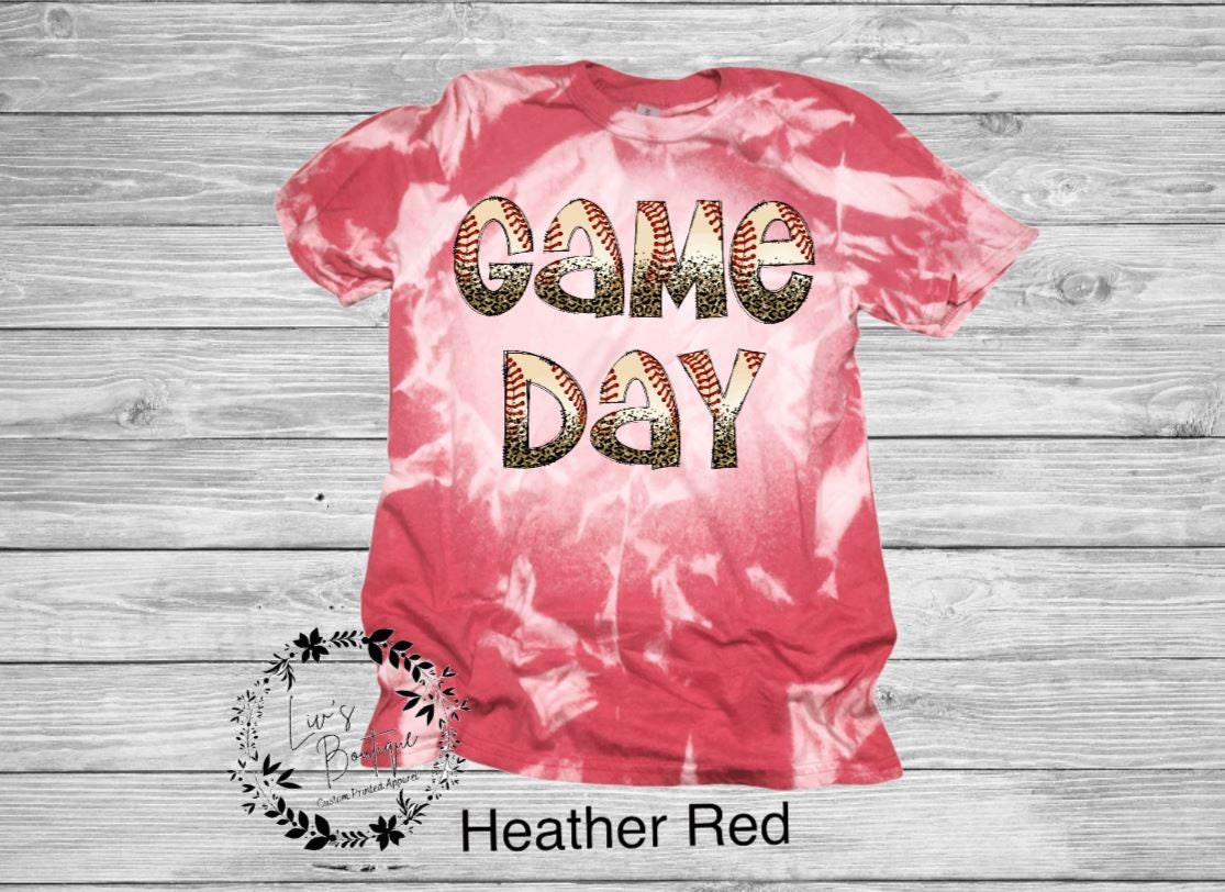 Baseball Game Day Bleached Shirt