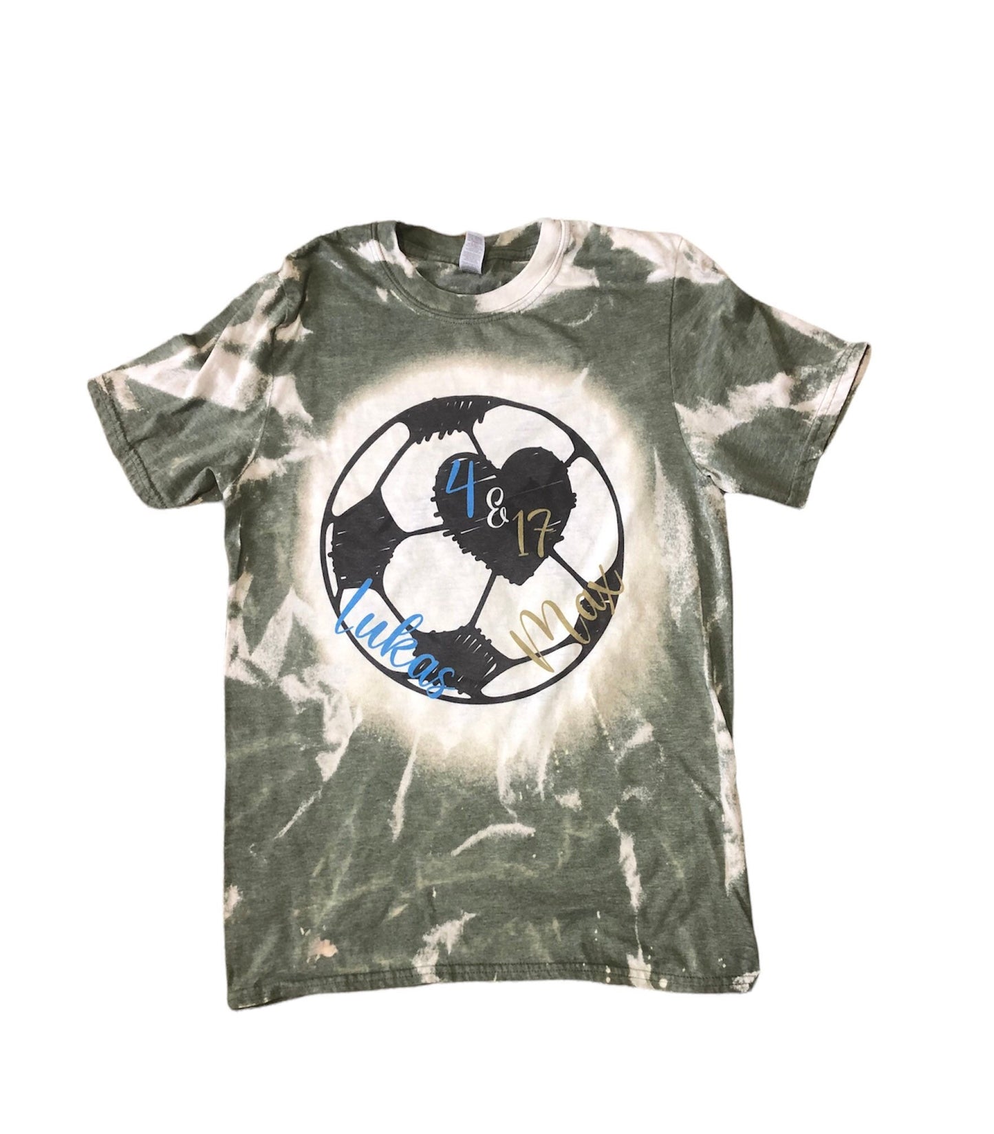 Soccer Shirt Bleached ~ Custom Name and Number - Liv's Boutique