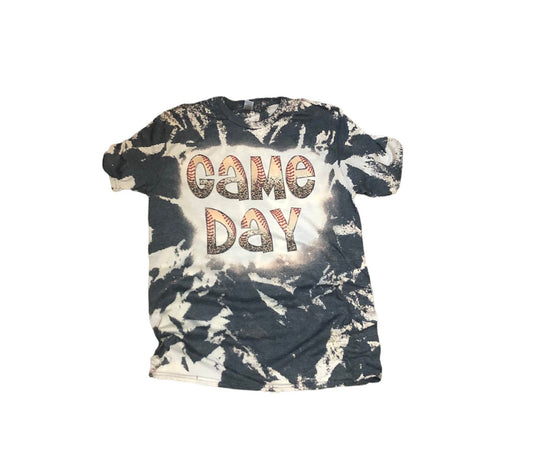 Baseball Game Day Bleached Shirt