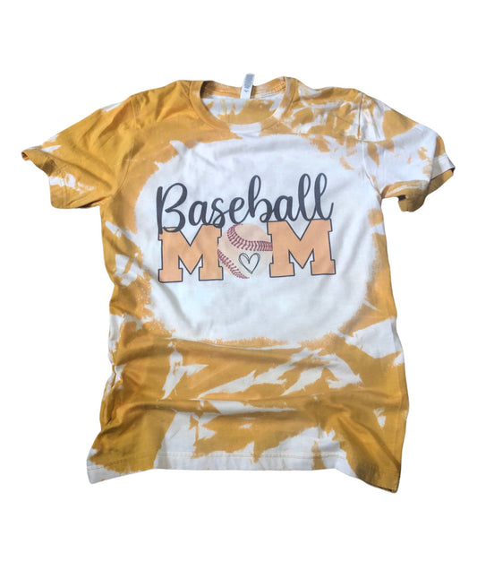 Bleached Baseball Mom Tee ~  customized