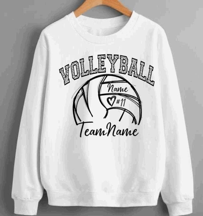 Personalized Volleyball Shirt High School Spirit Sweatshirts