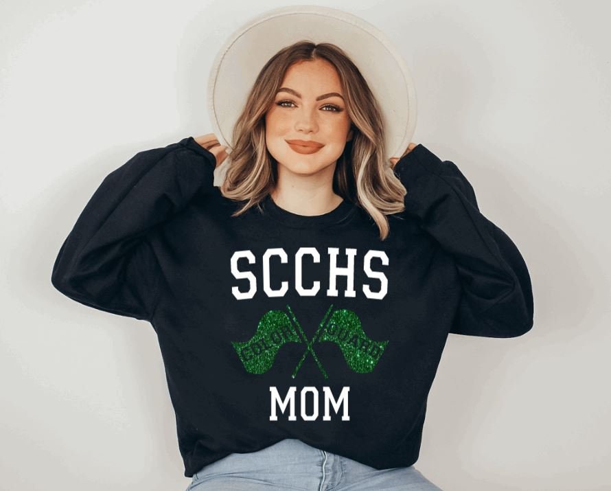 Color Guard, Band Mom Spirit Wear Glitter Sweatshirt - Liv's Boutique