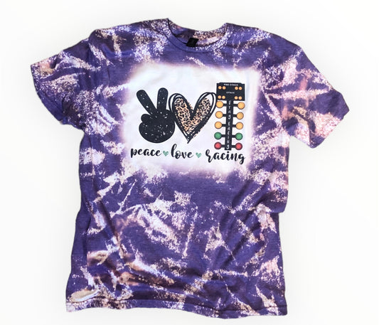 Peace Love Racing Bleached Shirt - Liv's Boutique