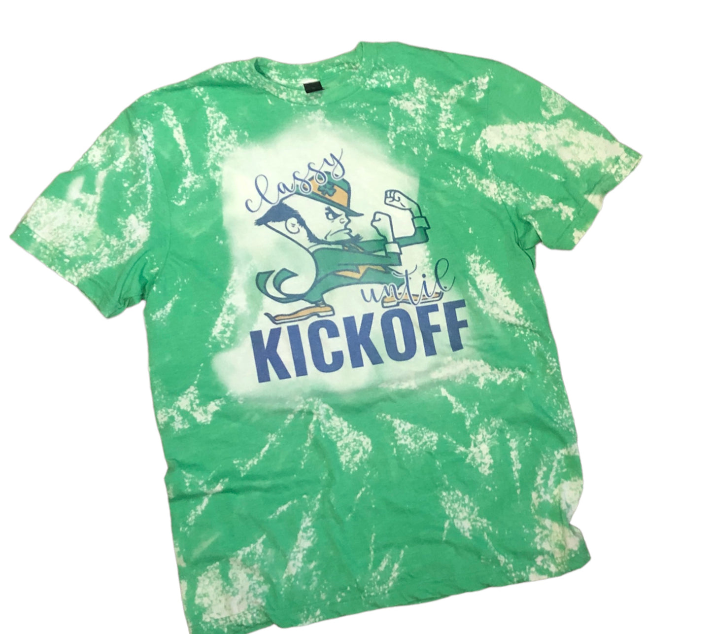 Classy Until Irish Kickoff Bleached Shirt