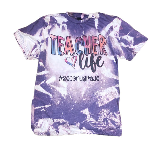 Teacher Life Bleached Tee