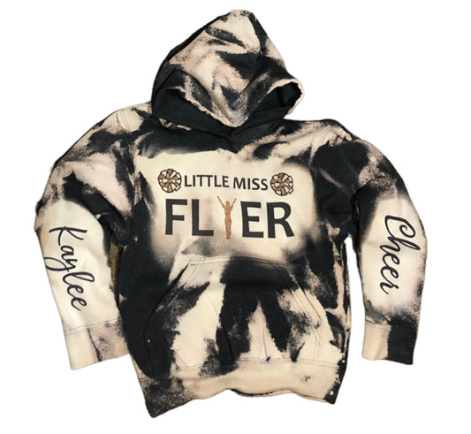 Cheer Flyer Custom Bleached Hoodie