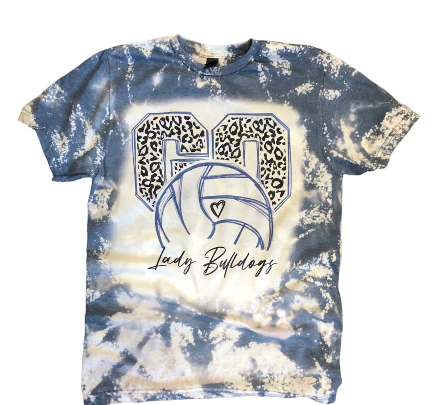 Volleyball Bleached Shirt ~ Custom Name and Number - Liv's Boutique