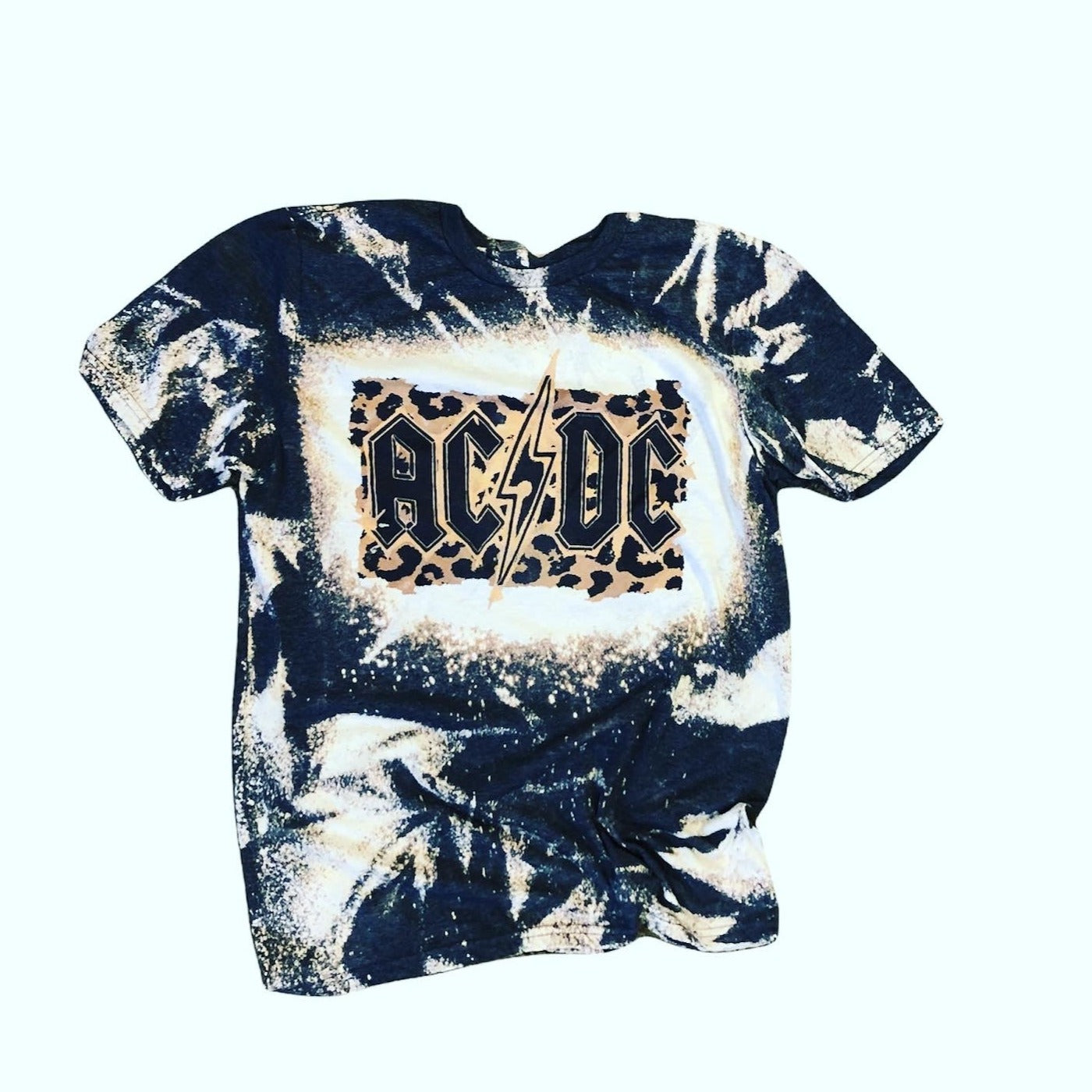 ACDC Leopard Bleached Unisex Tee - Liv's Boutique