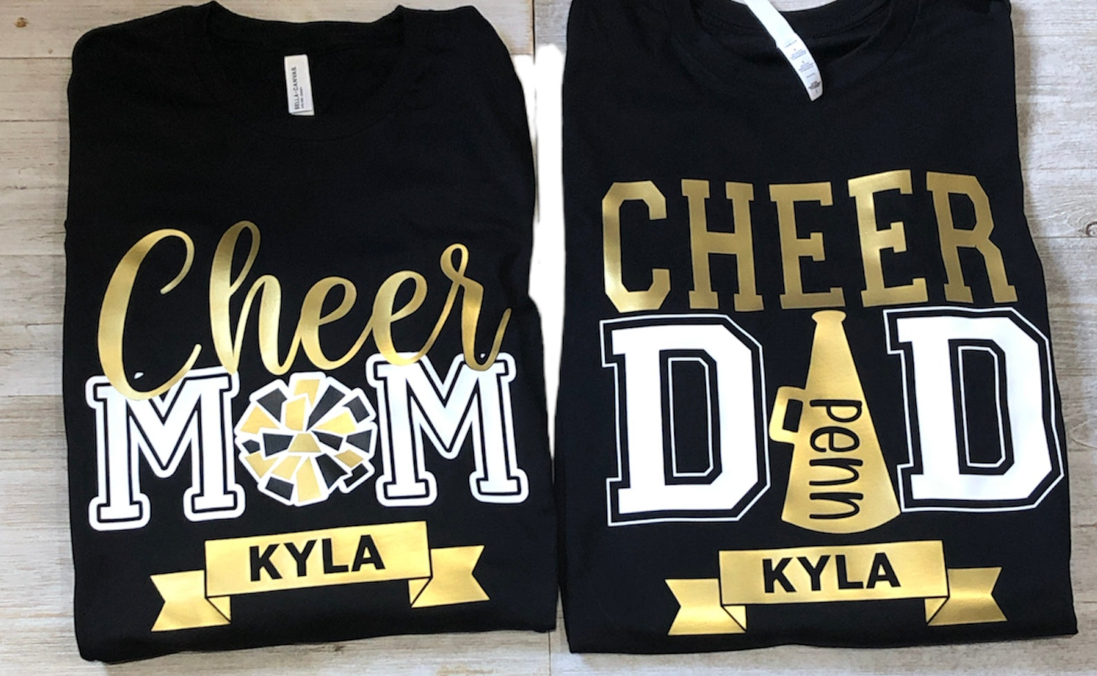 Cheer Mom or Dad Custom Shirt Senior Cheer Mom Cheerleader Shirts Personalized Cheer Shirts