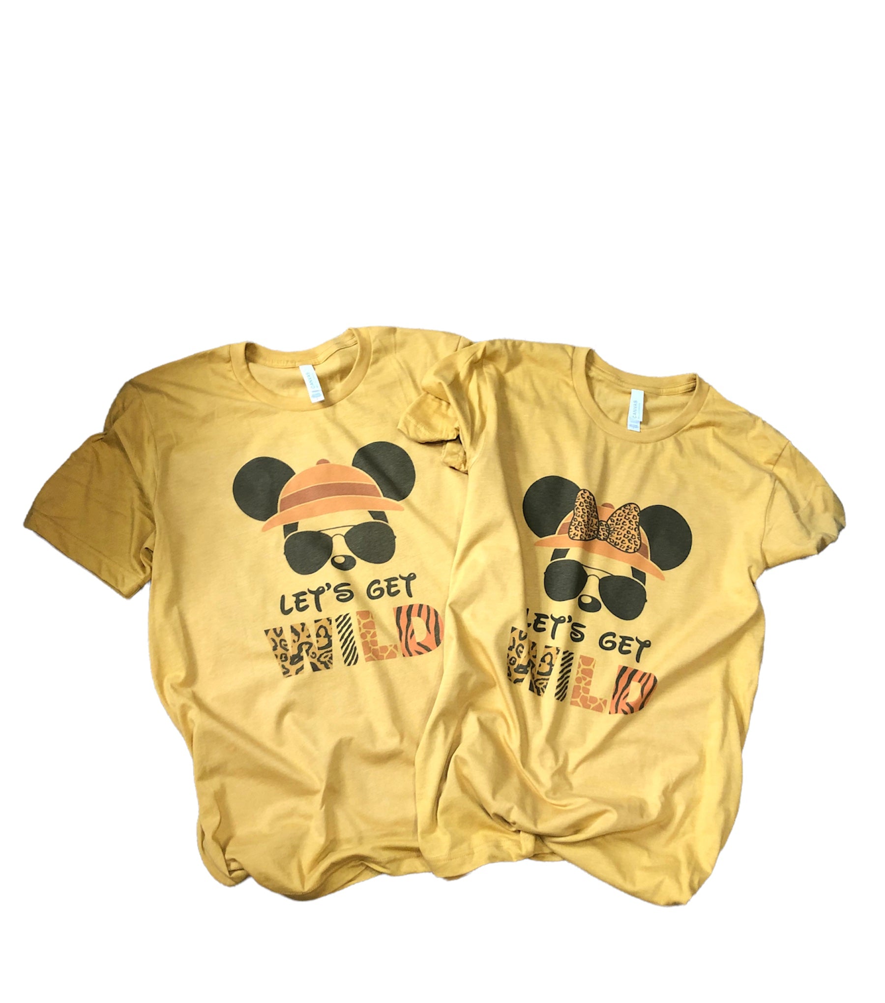 Disney Let’s Get Wild Bleached Shirts - Mickey OR Minnie - Liv's Boutique