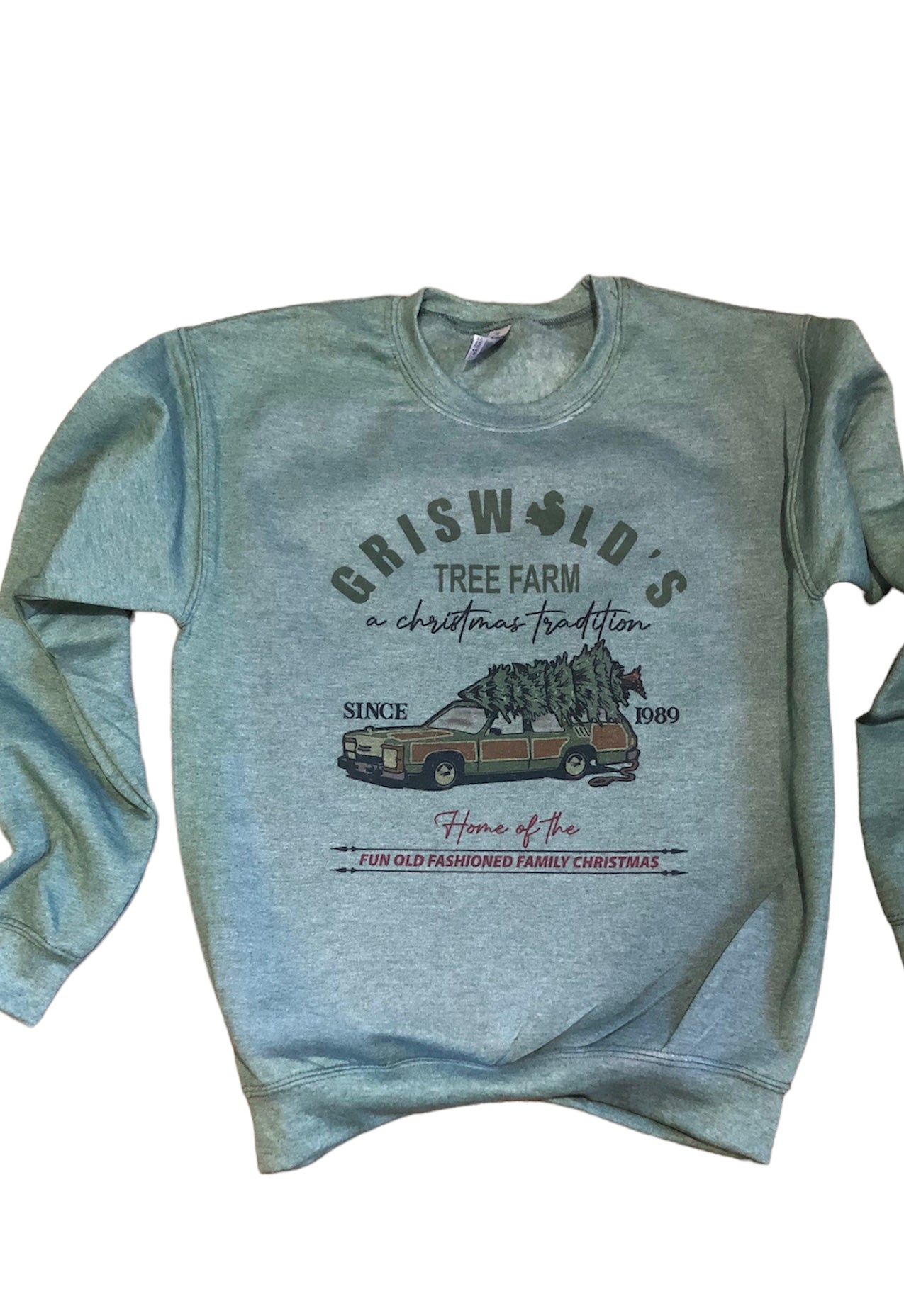 Griswold's Tree Farm Bleached Crewneck or Hoodie Sweatshirt