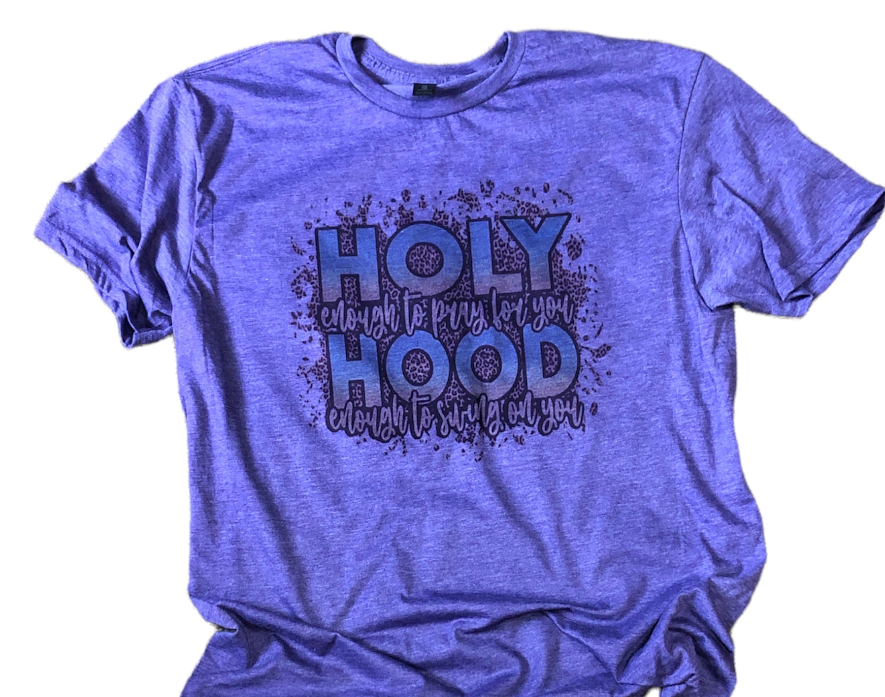 Holy with a Hint of Hood Bleached Tee - Liv's Boutique