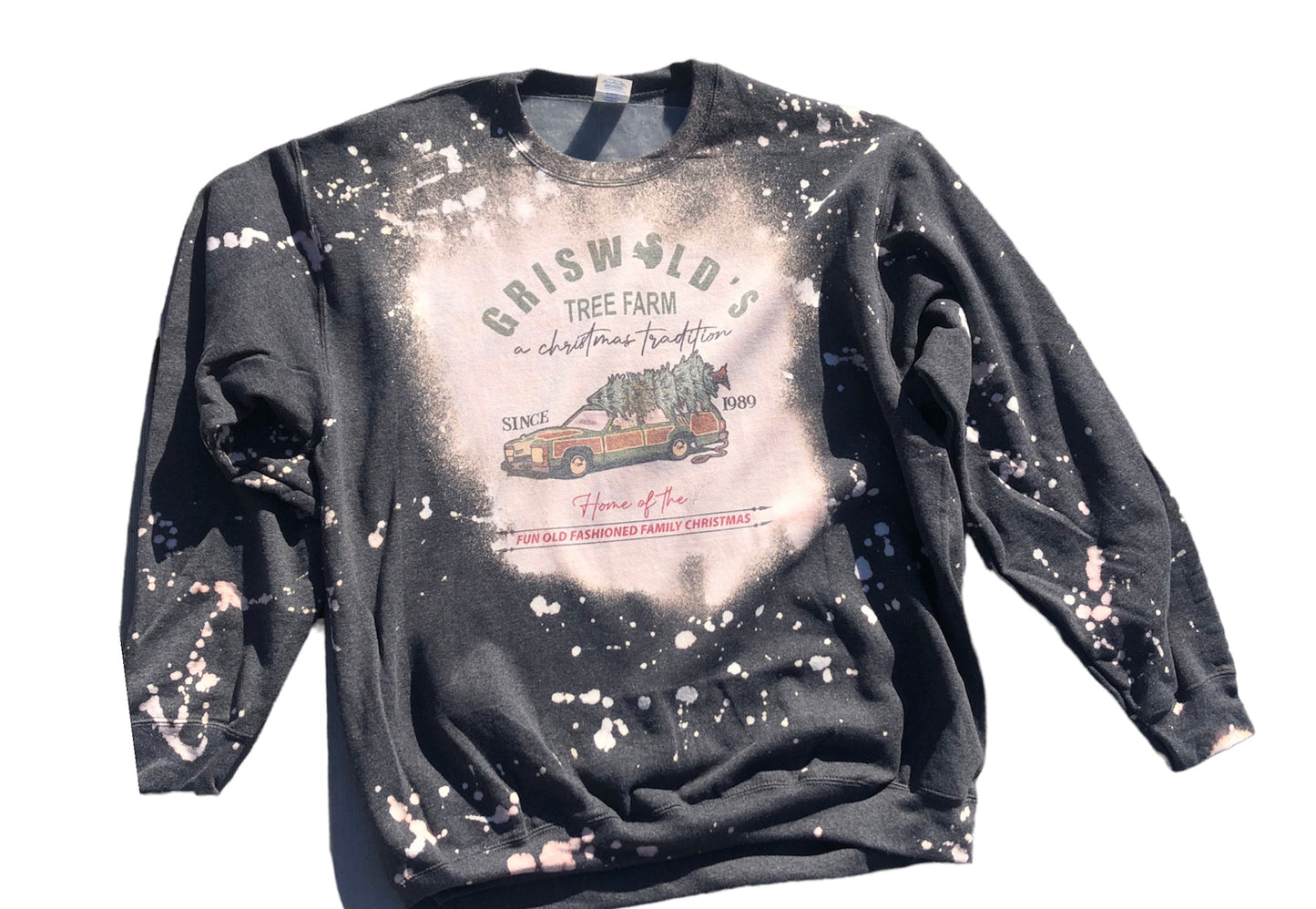 Griswold's Tree Farm Bleached Crewneck or Hoodie Sweatshirt