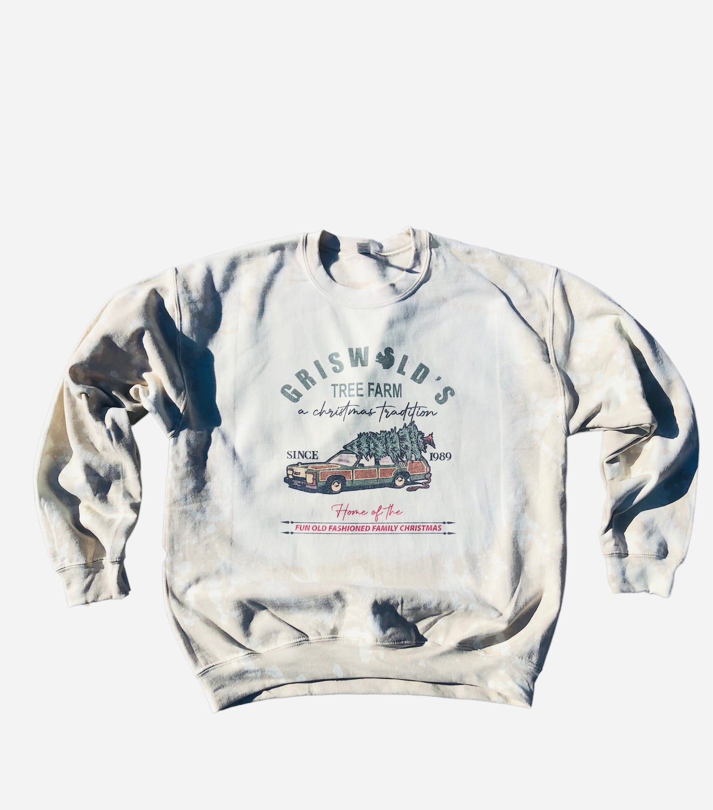 Griswold's Tree Farm Bleached Crewneck or Hoodie Sweatshirt