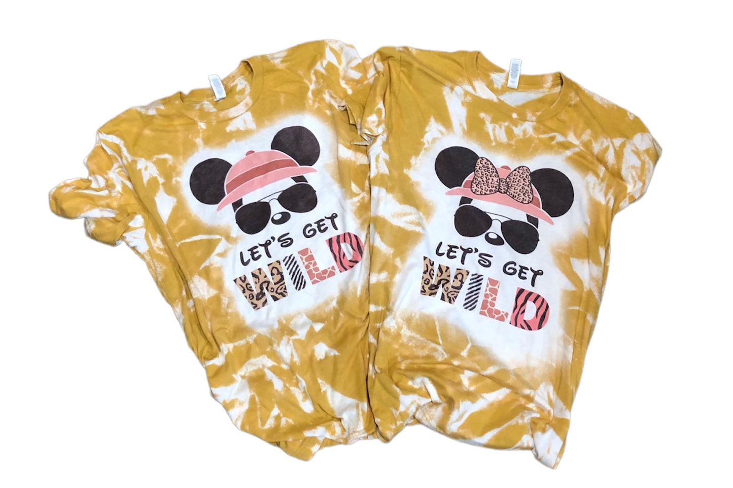 Disney Let’s Get Wild Bleached Shirts - Mickey OR Minnie - Liv's Boutique